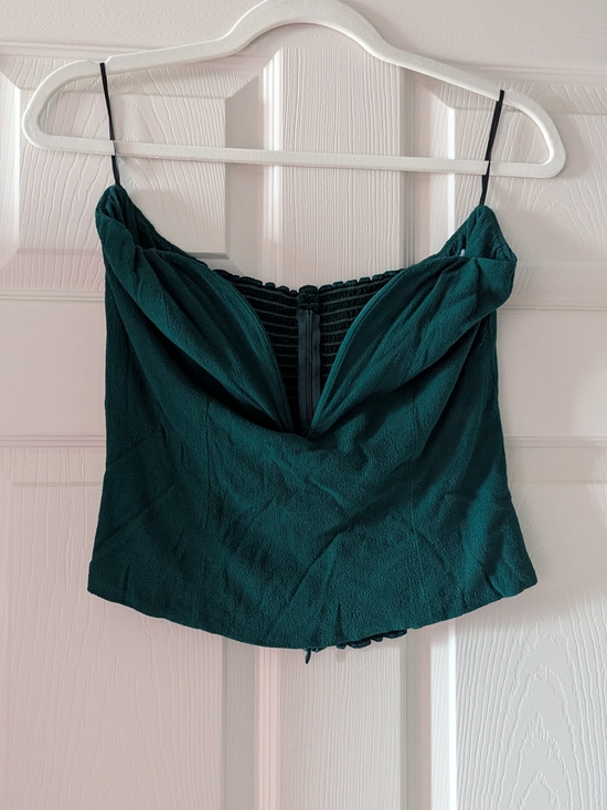 Reformation Tops - Reformation Teal Strapless Corset Top